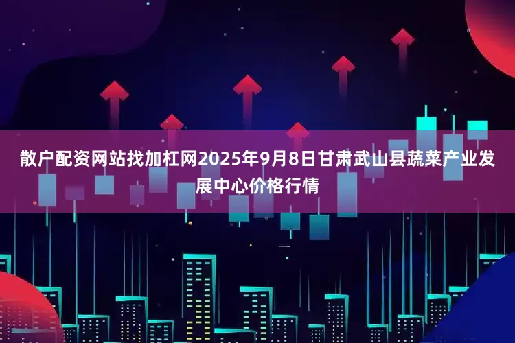散户配资网站找加杠网2025年9月8日甘肃武山县蔬菜产业发展中心价格行情